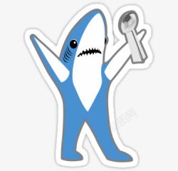 高举双手的鲨鱼素材
