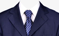 证件照抠图蓝色西装领带高清图片