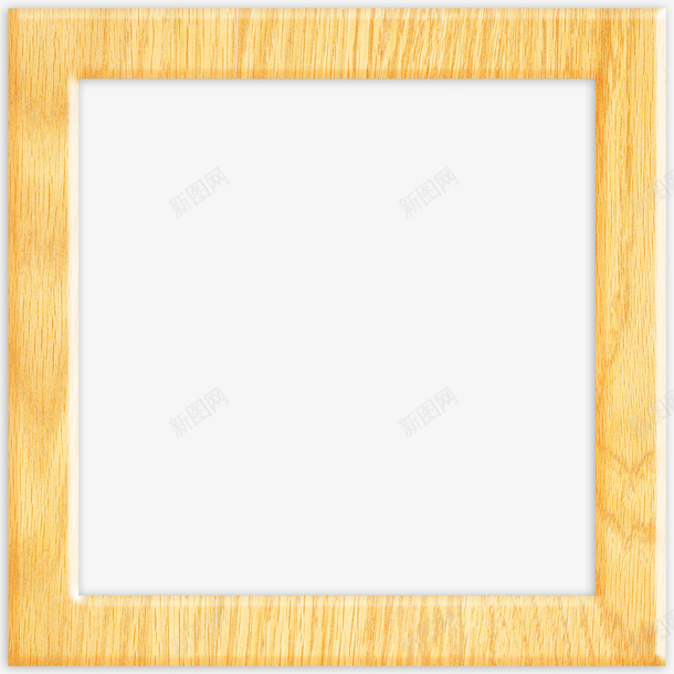 高品质立体木质相框png免抠素材_88icon https://88icon.com 木质 正方形相框 相框 边框