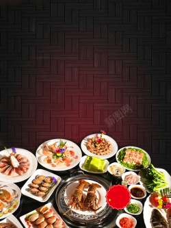 海鲜打折海鲜大餐背景素材高清图片
