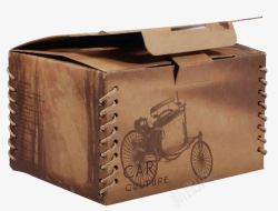 印着自行车的纸盒素材