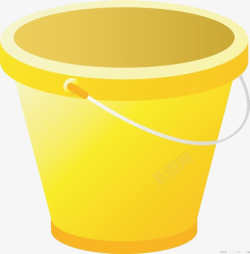 有质感的黄色提桶元素素材