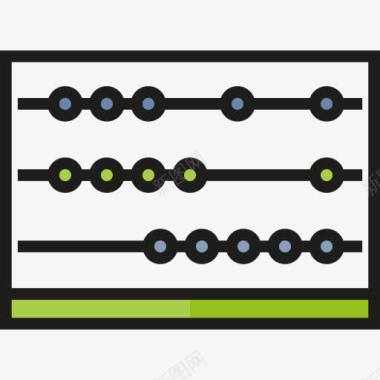 分散的玩具算盘图标图标