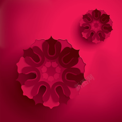 瑞雪3D立体剪纸花朵喜庆春节迎春纳福海报背景高清图片