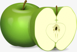 像素苹果青苹果水果素材