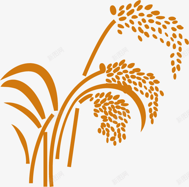 谷物水稻矢量图ai免抠素材_88icon https://88icon.com 五谷 植物 水稻 矢量水稻 矢量图