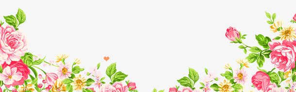 粉色手绘花朵装饰边框png免抠素材_88icon https://88icon.com 免抠PNG 手绘 粉色 花朵 装饰 边框