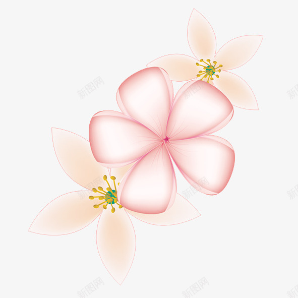 粉色手绘花瓣psd免抠素材_88icon https://88icon.com 手绘 粉色 花瓣