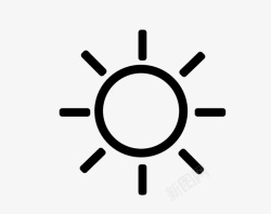 简约梅花简笔画太阳天气示意图图标高清图片