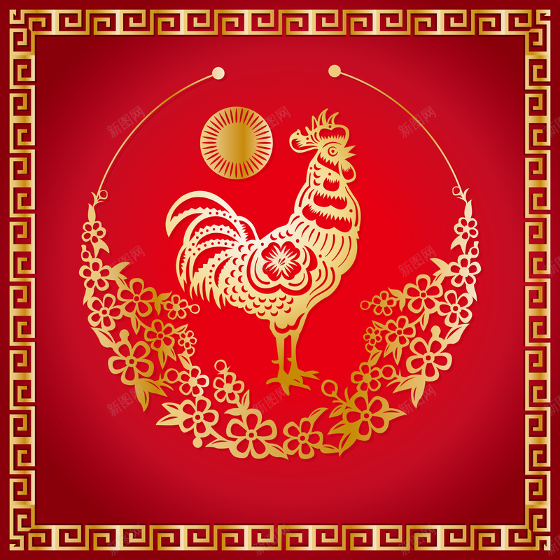 中国风金鸡花纹新年背景素材jpg设计背景_88icon https://88icon.com 中国风 金鸡 花纹 方格 新年 新春 喜庆 恭贺新春 海报 背景
