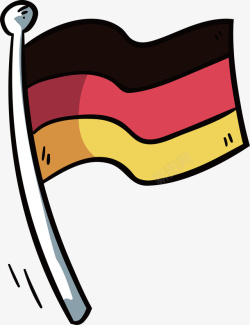 手绘德国国旗矢量图素材