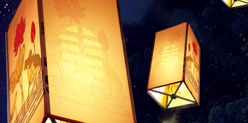 简约复古中元节手机海报psd设计背景_88icon https://88icon.com psd 七月半 中元节 分层 创意 复古 手机海报 新颖 河灯祈愿 简约