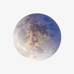 中秋彩色月亮真图素材