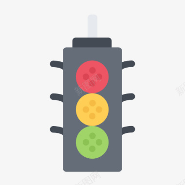 路灯素材红路灯交通图标图标