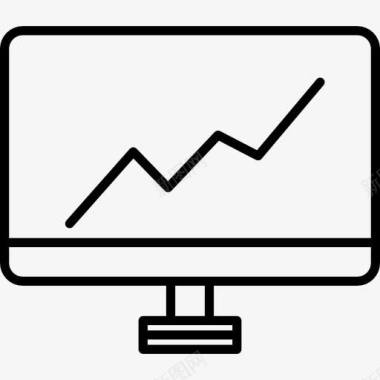 人员增长业务报告的增长图标图标