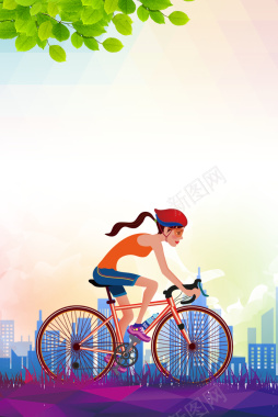 自行车租赁海报背景背景