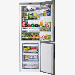 冷藏储存食物的冰箱高清图片
