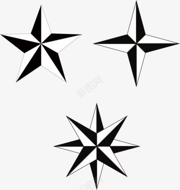 几何线条背景星形几何标志矢量图图标图标