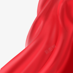 透明丝绸红色丝绸大红彩带丝带飘带高清图片