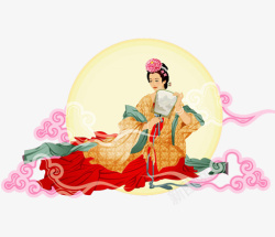 古典美女中秋节人物美女月亮中国风高清图片