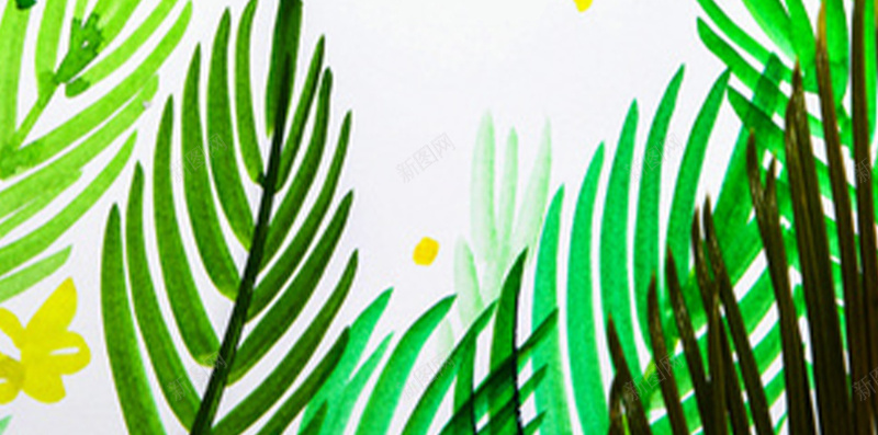 简约清新手绘绿叶边框H5背景jpg设计背景_88icon https://88icon.com 小清新 手绘 手绘H5背景 手绘背景素材 文艺 清新 简约 绿叶 边框