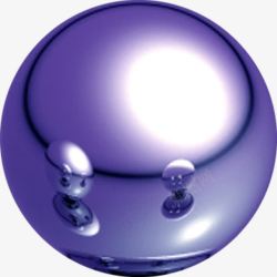 紫色创意圆形金属人物素材