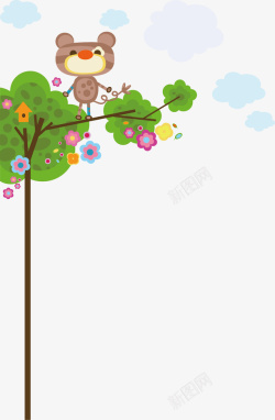 儿童卡通海报促销矢量图素材