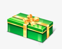 绿色密封礼物盒素材