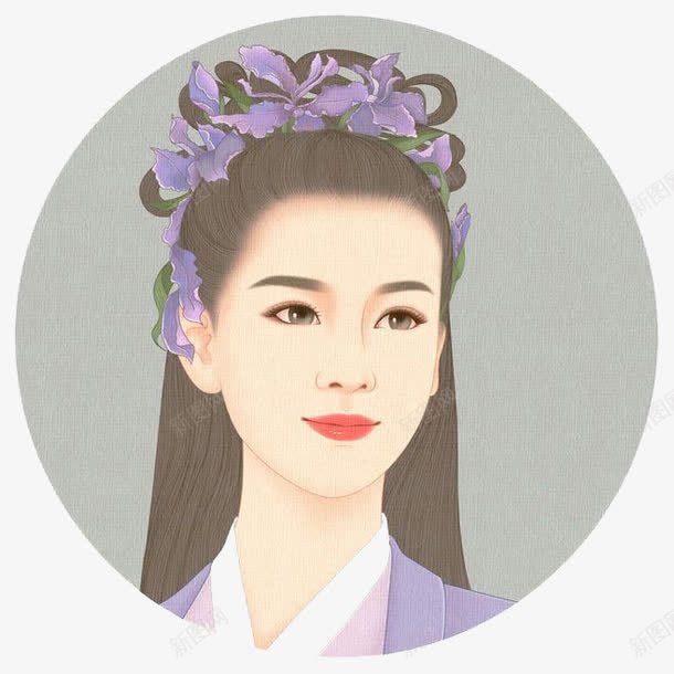 嫦娥姐姐png免抠素材_88icon https://88icon.com 中秋 卡通 圆形 嫦娥姐姐 手绘 水彩 装饰