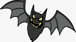 灰色的吸血蝙蝠矢量图素材