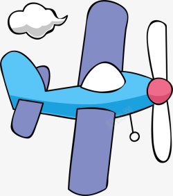 卡通飞机儿童画素材