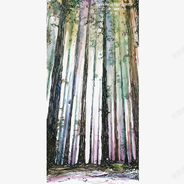 树林矢量图eps免抠素材_88icon https://88icon.com PNG图片素材 PNG素材 PNG素材免费下载 手绘 树林 矢量图