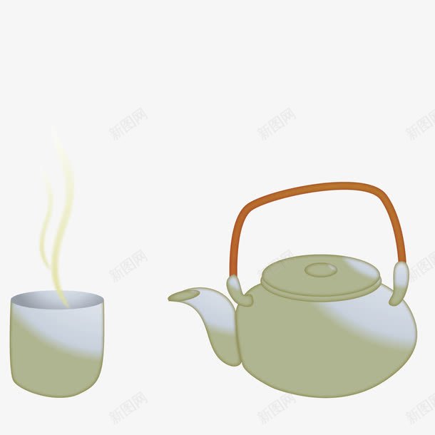 茶水茶壶png免抠素材_88icon https://88icon.com 冒热气 茶壶 茶水