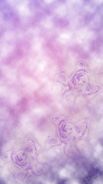 紫色浪漫纹理朦胧H5背景背景