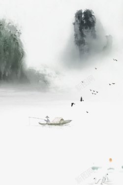 婀栭溃风景水墨画高清图片