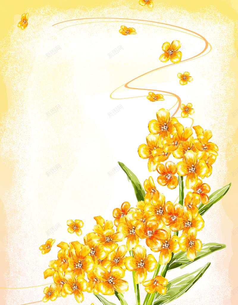 淡雅黄色小花背景元素psd设计背景_88icon https://88icon.com 元素背景 清新主题 小黄花 手机壳 淡雅 卡通 童趣 手绘