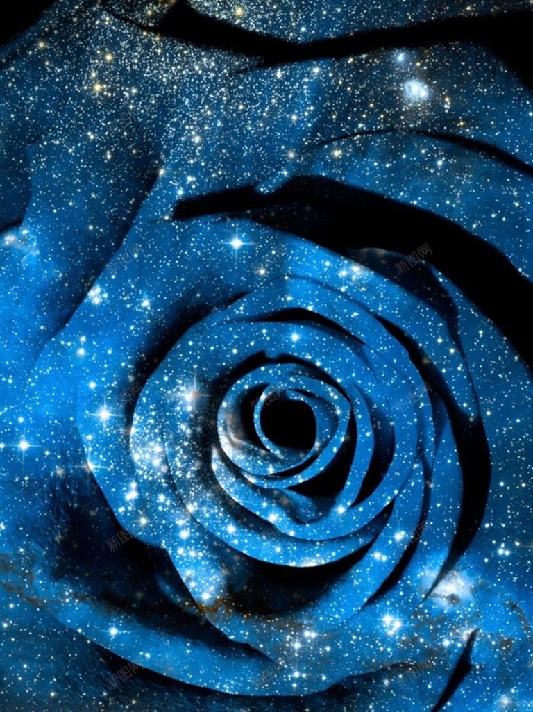 墨色玫瑰H5背景jpg设计背景_88icon https://88icon.com H5背景 墨蓝色 梦幻 浪漫 蓝色