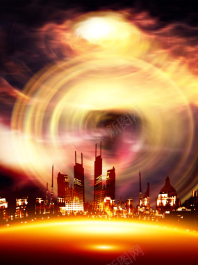 招商科技商务商业城市背景背景