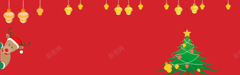 圣诞节冬季电商banner背景