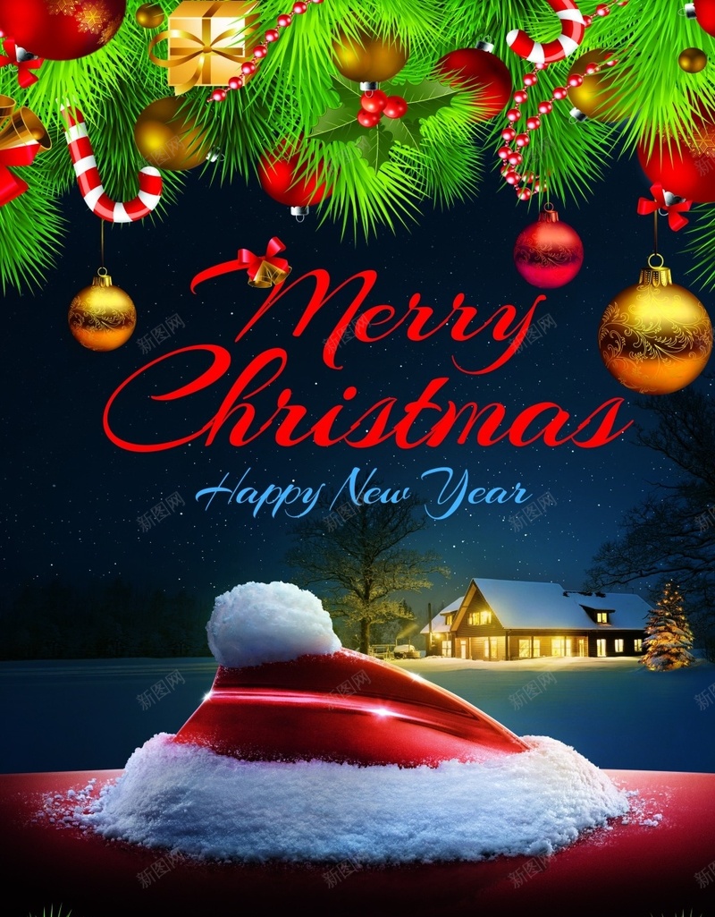 圣诞节H5海报素材jpg设计背景_88icon https://88icon.com 圣诞节 圣诞树 金黄色 礼物 绿色
