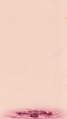 粉色质感水纹化妆品H5分层背景背景