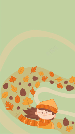 秋季落叶h5二十四节气秋分秋天秋秋季H5高清图片