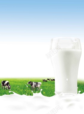 牛奶宣传展板背景背景