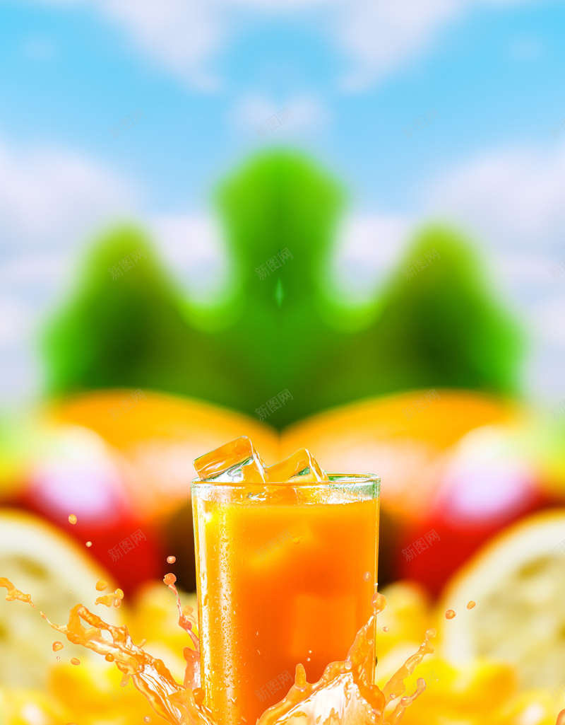 商务新鲜橙汁H5背景psd设计背景_88icon https://88icon.com 商务 新鲜 果园 果汁 橙汁 水果俯拍 水果俯视 水果拼盘 水果沙拉 黄色