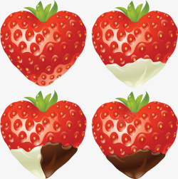 草莓巧克力糖果素材