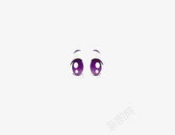 卡通可爱紫色眼睛素材