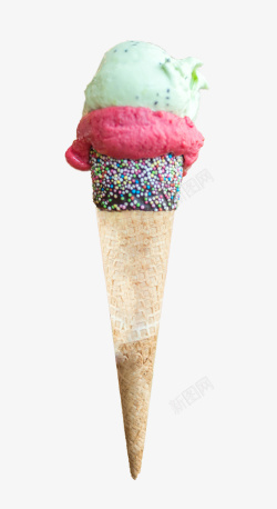意式面条意式冰淇淋甜筒高清图片