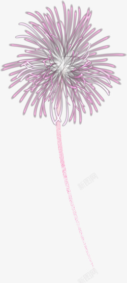 手绘紫色花朵素材