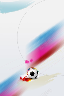 卡通手绘足球运动背景