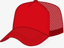 货车司机帽网兜卡通红色帽子矢量图高清图片
